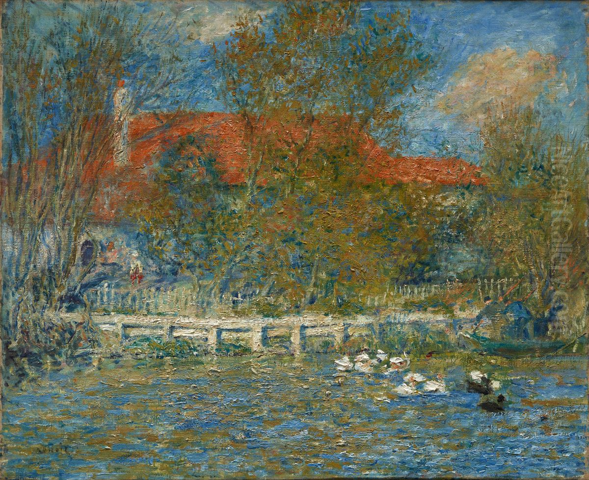 The duck pond Oil Painting by Pierre Auguste Renoir