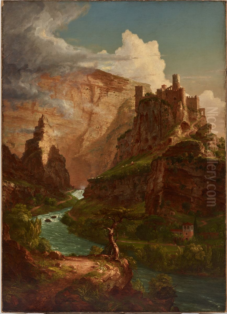 The Fountain of Vaucluse Oil Painting by Thomas Cole