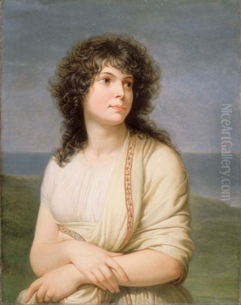 Portrait de Madame Hamelin, nee Fortunee Lormier-Lagrave (1776-1851) Oil Painting by Andrea Appiani