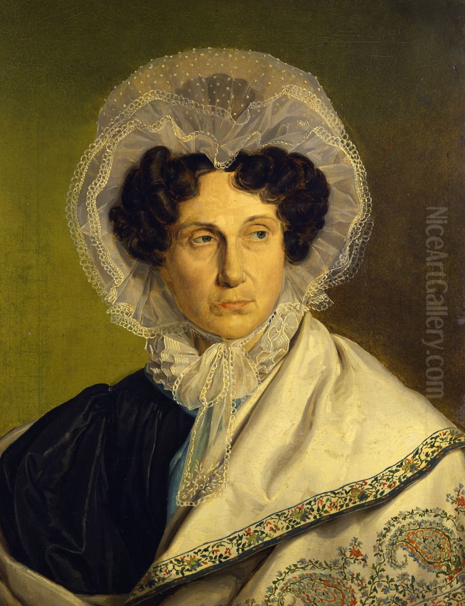 Portait of the Artist's Mother Oil Painting by Alfred Rethel