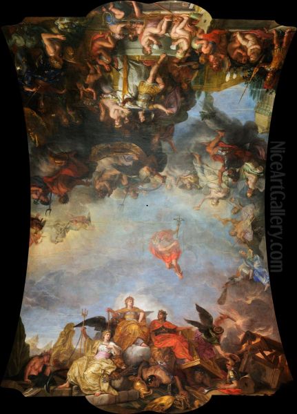 The King governs by himself, 1661 Oil Painting by Charles Le Brun