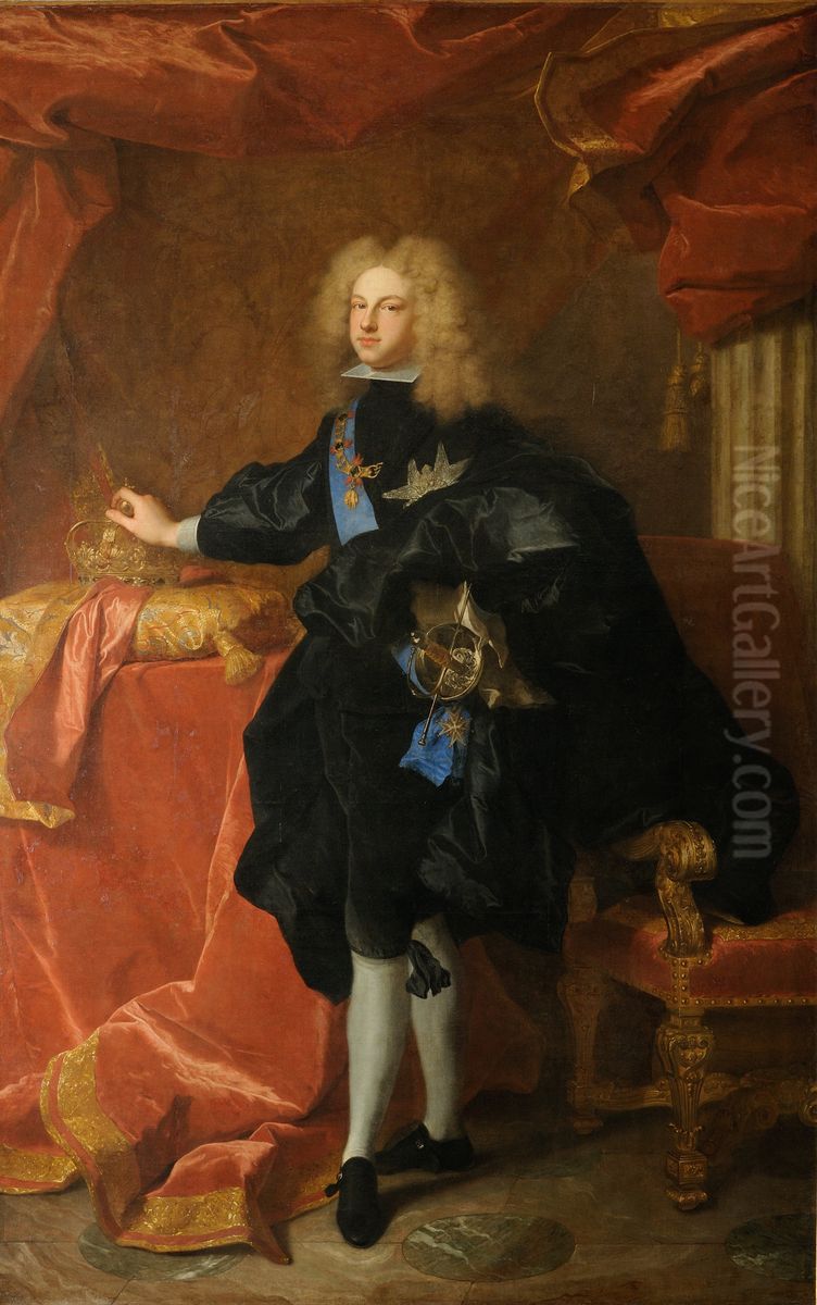 Portrait de Philippe V, roi d'Espagne Oil Painting by Hyacinthe Rigaud
