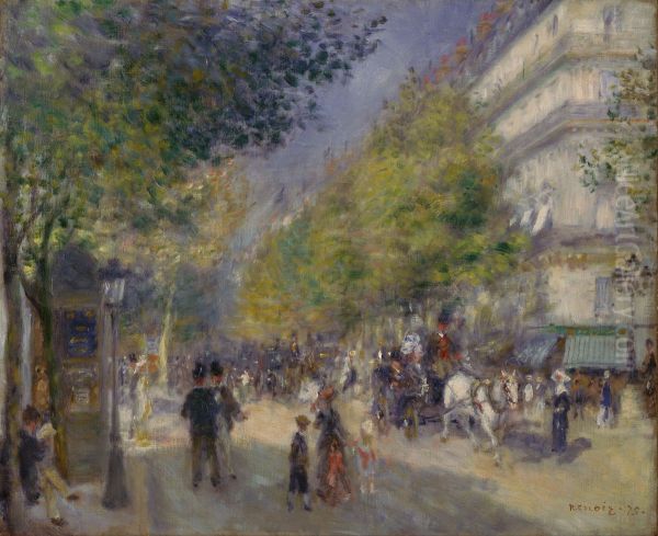 The Grands Boulevards Oil Painting by Pierre-Auguste Renoir