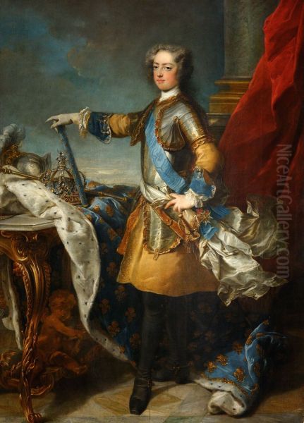 Louis XV, roi de France et de Navarre (1710-1774) Oil Painting by Jean-Baptiste van Loo
