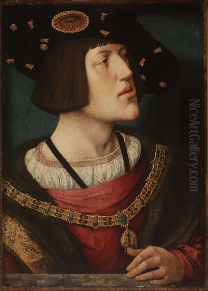Portrait of Charles the V. Oil Painting by Bernard Van Orley