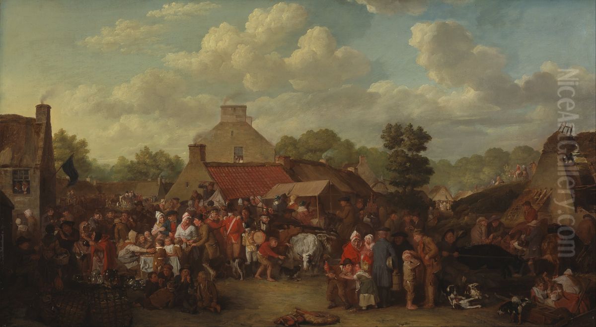 Pitlessie Fair Oil Painting by David Wilkie