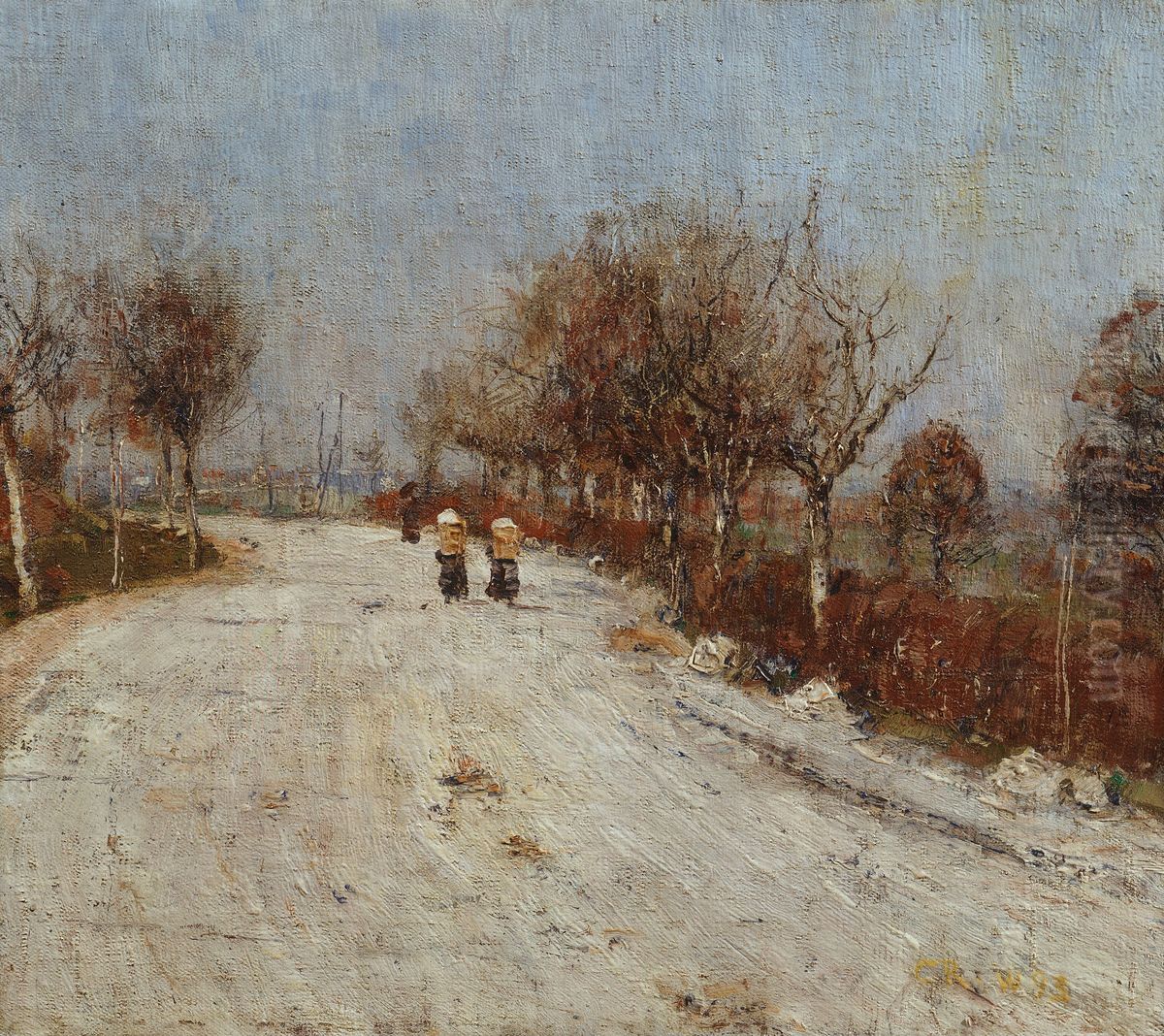 Chaussee nach Gelmeroda Oil Painting by Christian Rohlfs