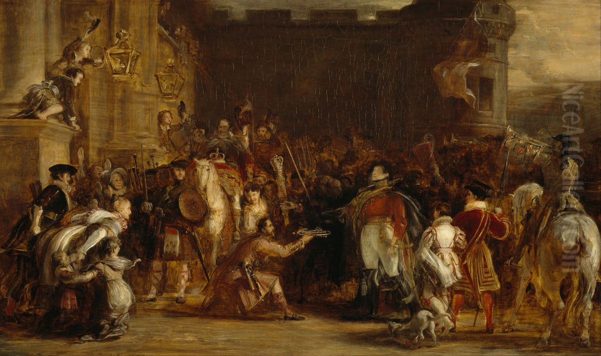 The Entrance of George IV at the Palace of Holyroodhouse Oil Painting by David Wilkie