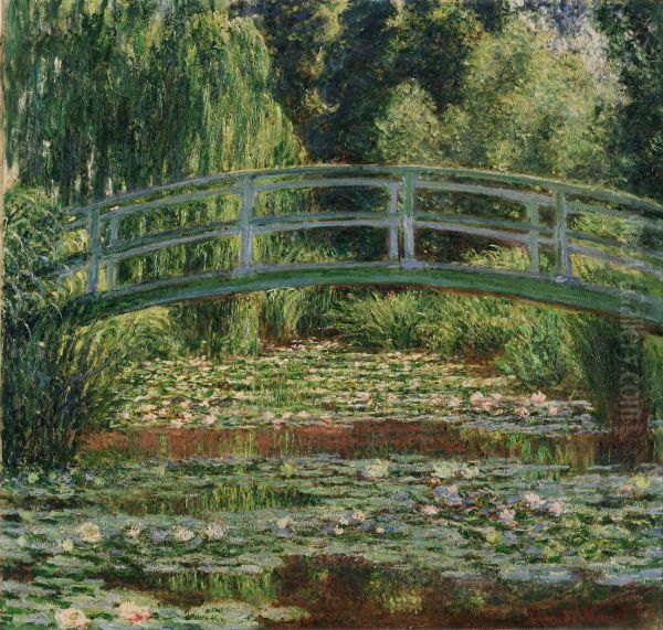 The Japanese Footbridge and the Water Lily Pool, Giverny Oil Painting by Claude Monet
