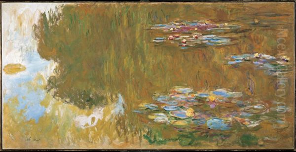 The Water Lily Pond, c. 1917-19 Oil Painting by Claude Monet