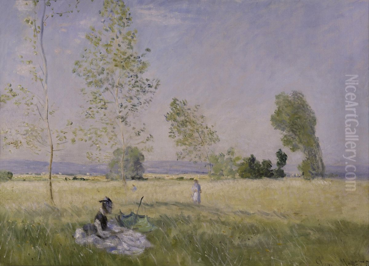 Summer Oil Painting by Claude Oscar Monet