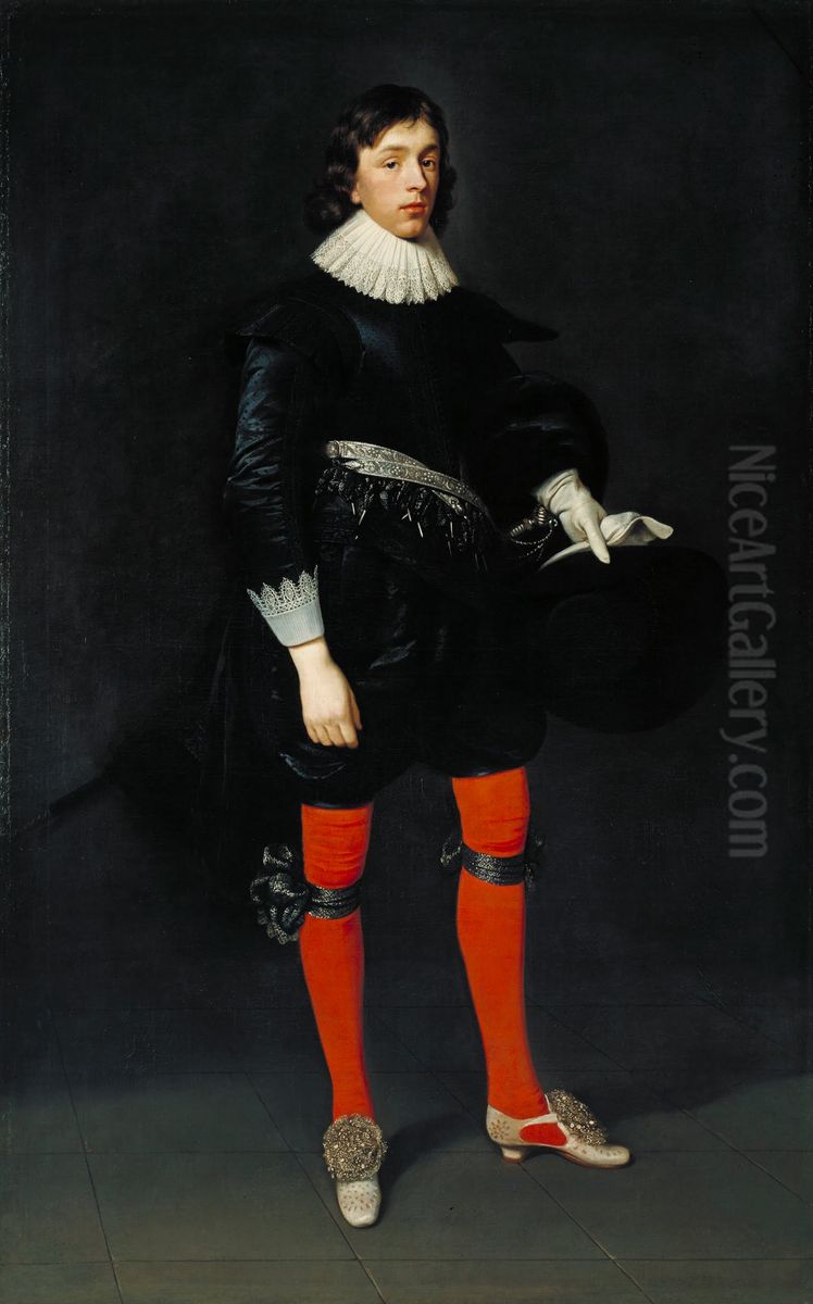 Portrait of James Hamilton, Earl of Arran, Later 3rd Marquis and 1st Duke of Hamilton, Aged 17 Oil Painting by Daniel Mijtens