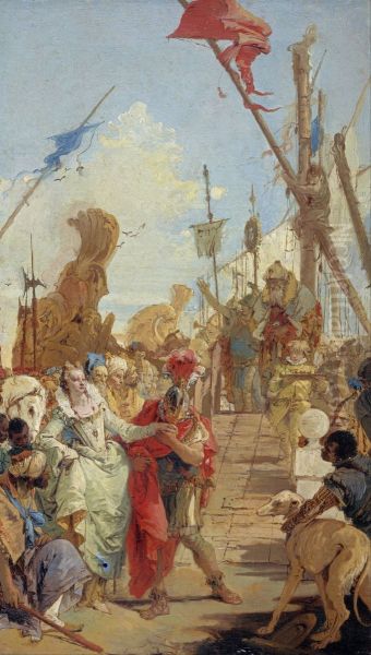 The Meeting of Anthony and Cleopatra Oil Painting by Giovanni Battista Tiepolo