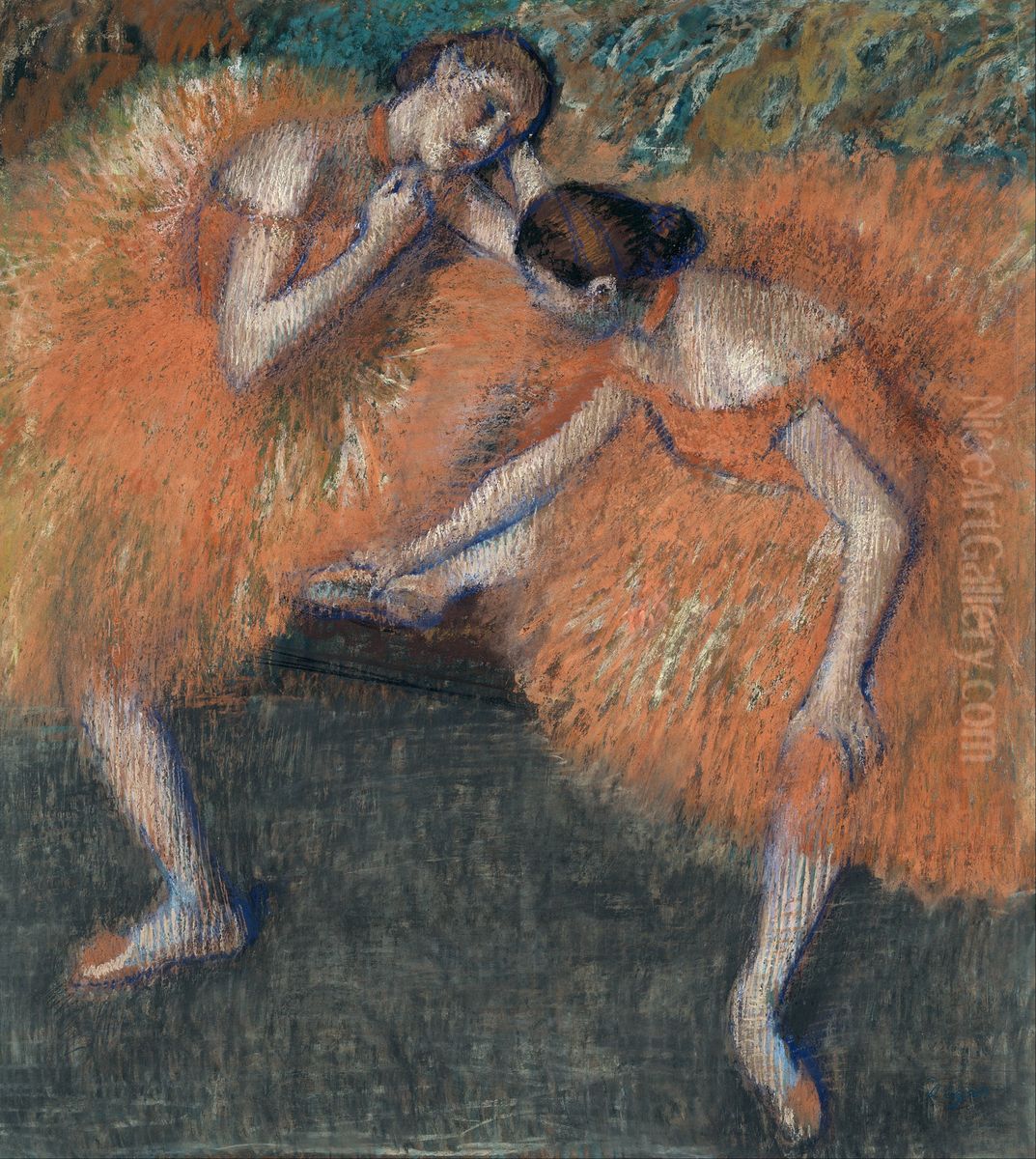 Two Dancers Oil Painting by Edgar Degas Two Dancers Oil Painting by Edgar Degas