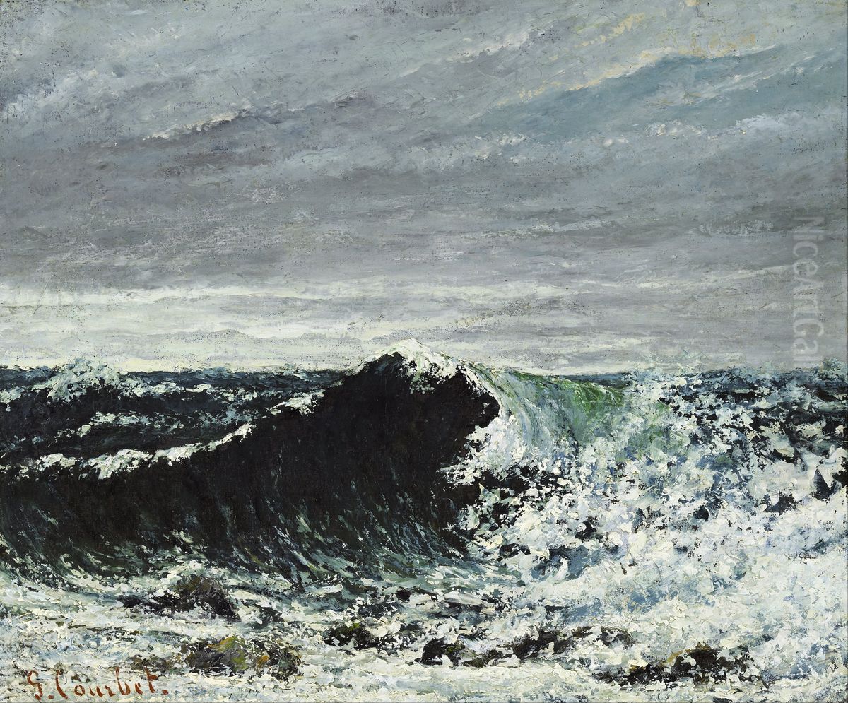 The Wave Oil Painting by Gustave Courbet