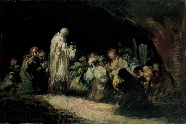 La Comunion Oil Painting by Lucas Velazquez
