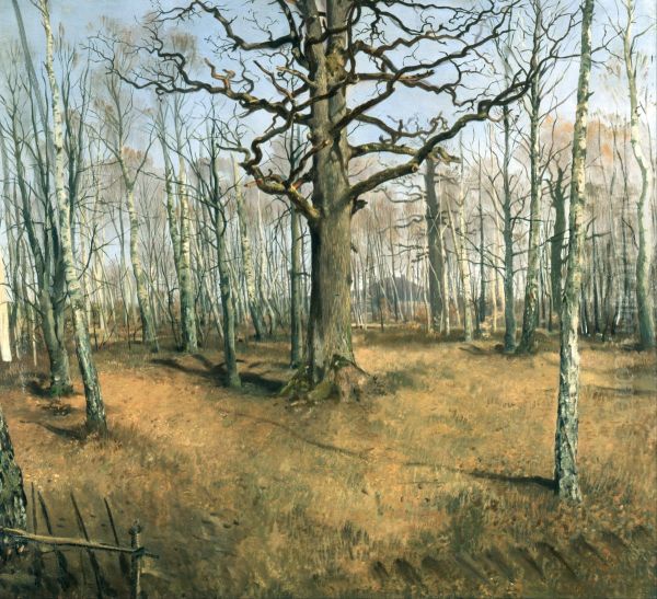 Wermsdorf Forest Oil Painting by Ferdinand von Rayski