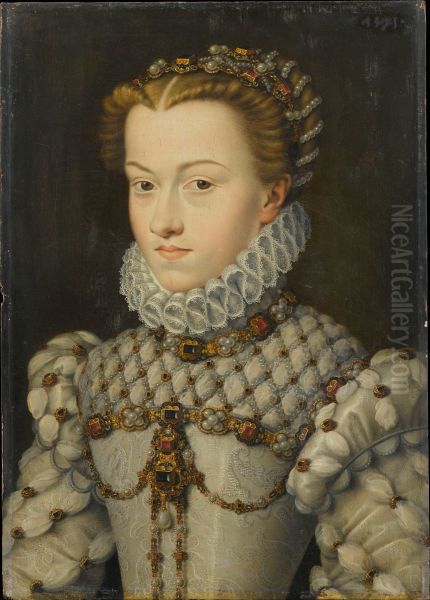 Elisabeth d'Autriche Oil Painting by Francois Clouet