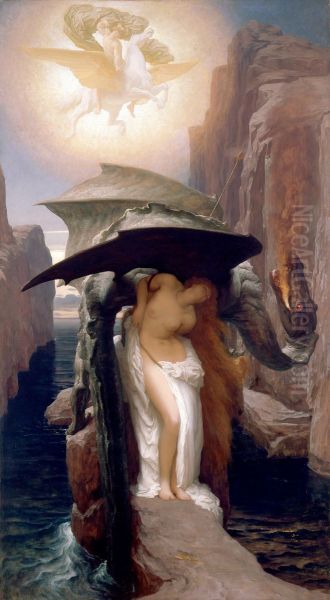 Perseus and Andromeda Oil Painting by Lord Frederick Leighton