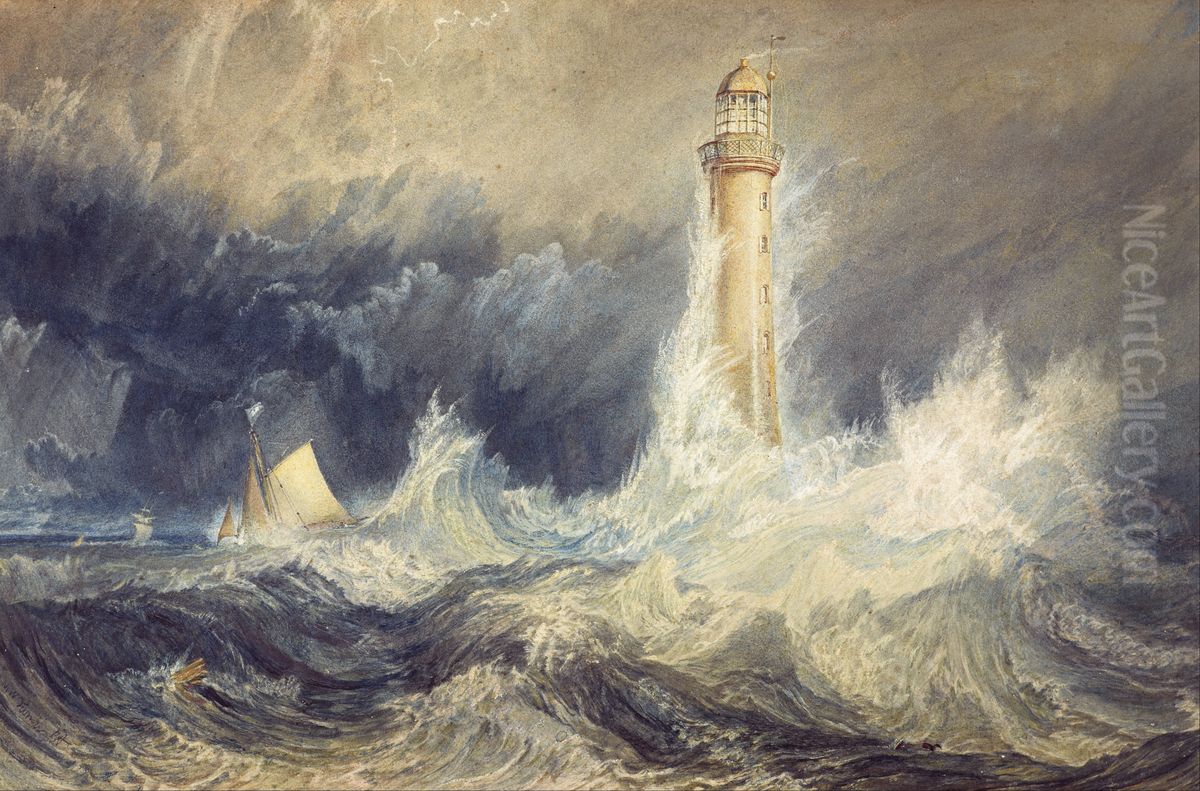 Bell Rock Lighthouse Oil Painting by J. M. W. Turner