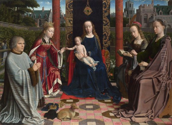 The Virgin and Child with Saints and Donor Oil Painting by Gerard David