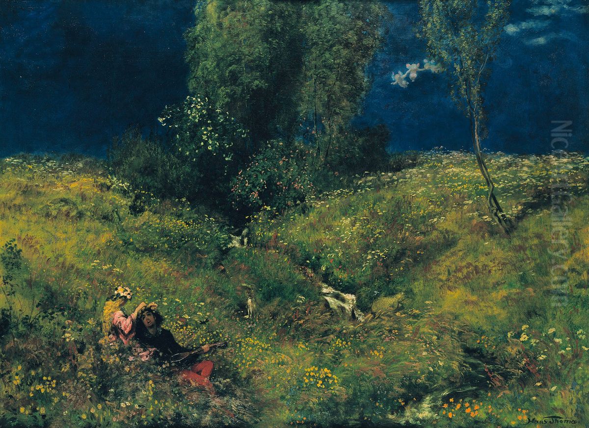 Summer Oil Painting by Hans Thoma