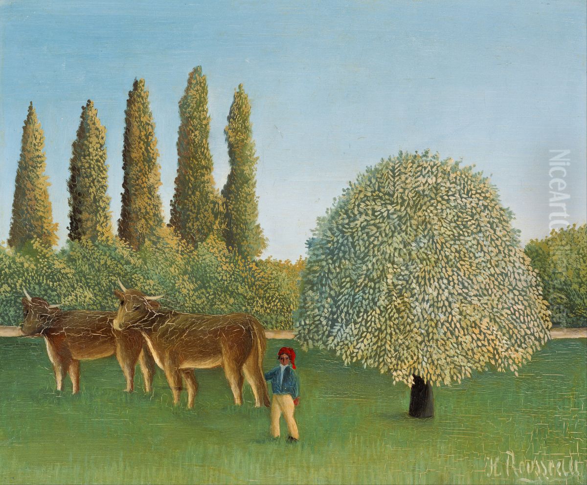 mu chang Oil Painting by Henri Julien Rousseau