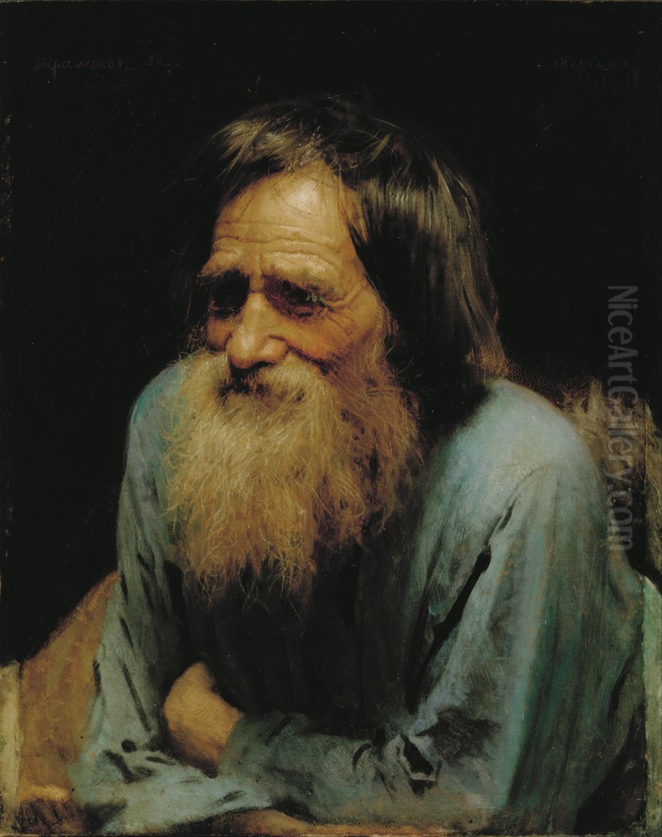 Mina Moiseev Oil Painting by Ivan Kramskoi