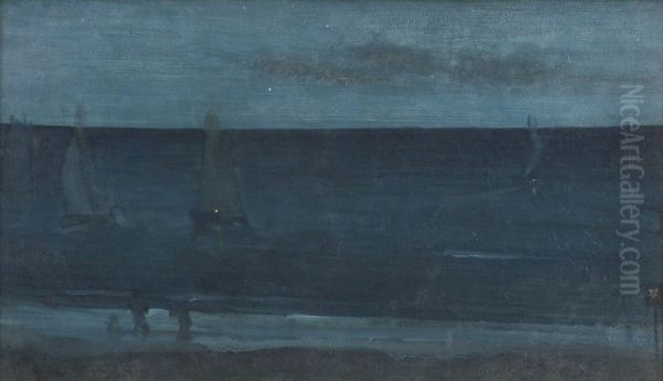 Blue and Silver-Bognor Oil Painting by James McNeill Whistler