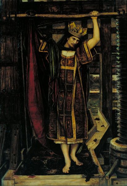 The Wine Press Oil Painting by John Roddam Spencer Stanhope