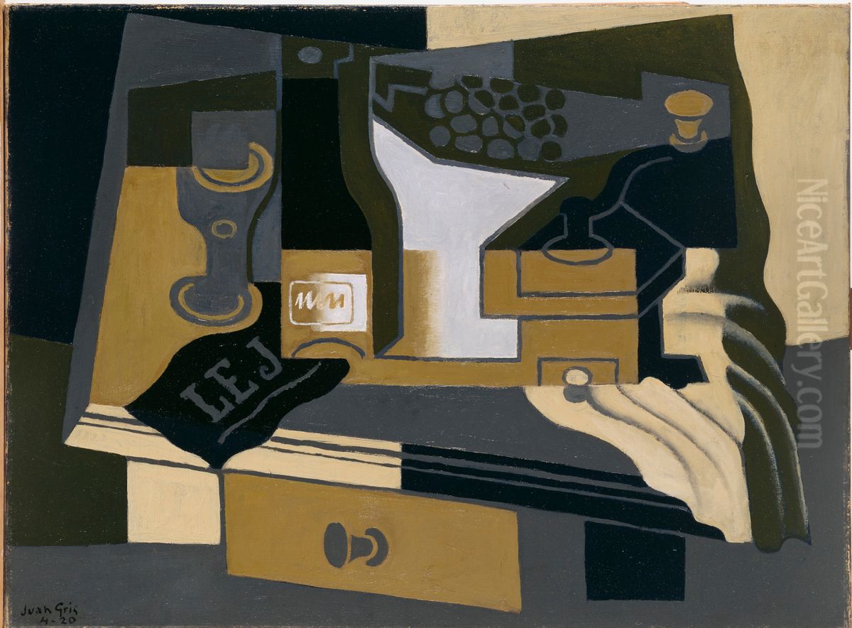 Coffee Grinder Oil Painting by Juan Gris