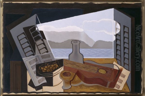 The Open Window Oil Painting by Juan Gris