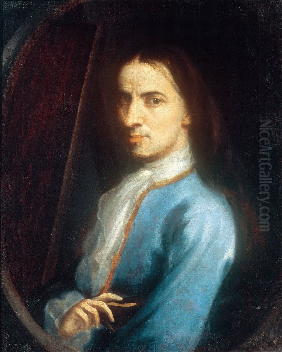 Self-portrait Oil Painting by Juan Rodriguez Juarez