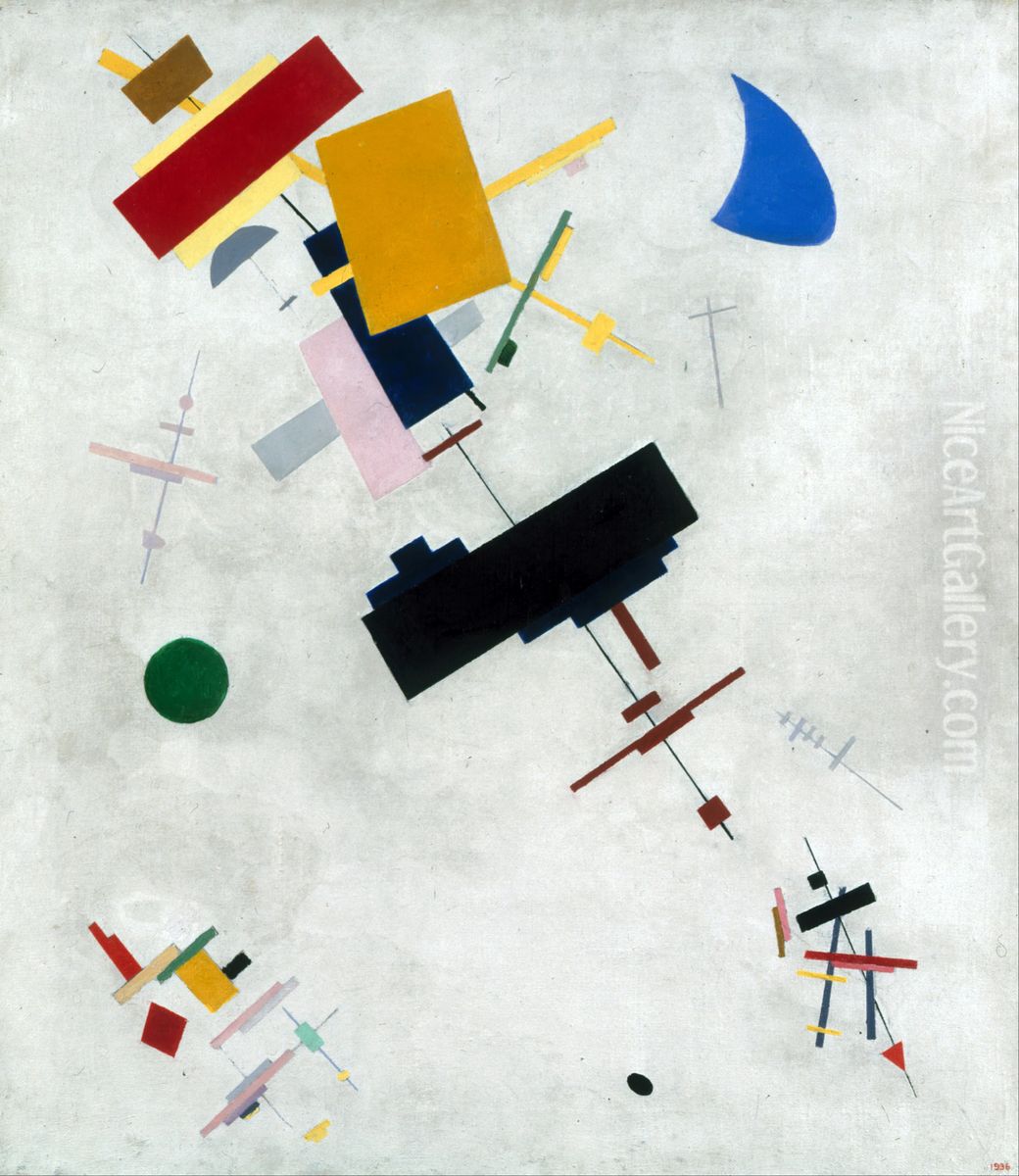 <<Suprematizm>> Oil Painting by Kasimir Sevrinovitch Malevich