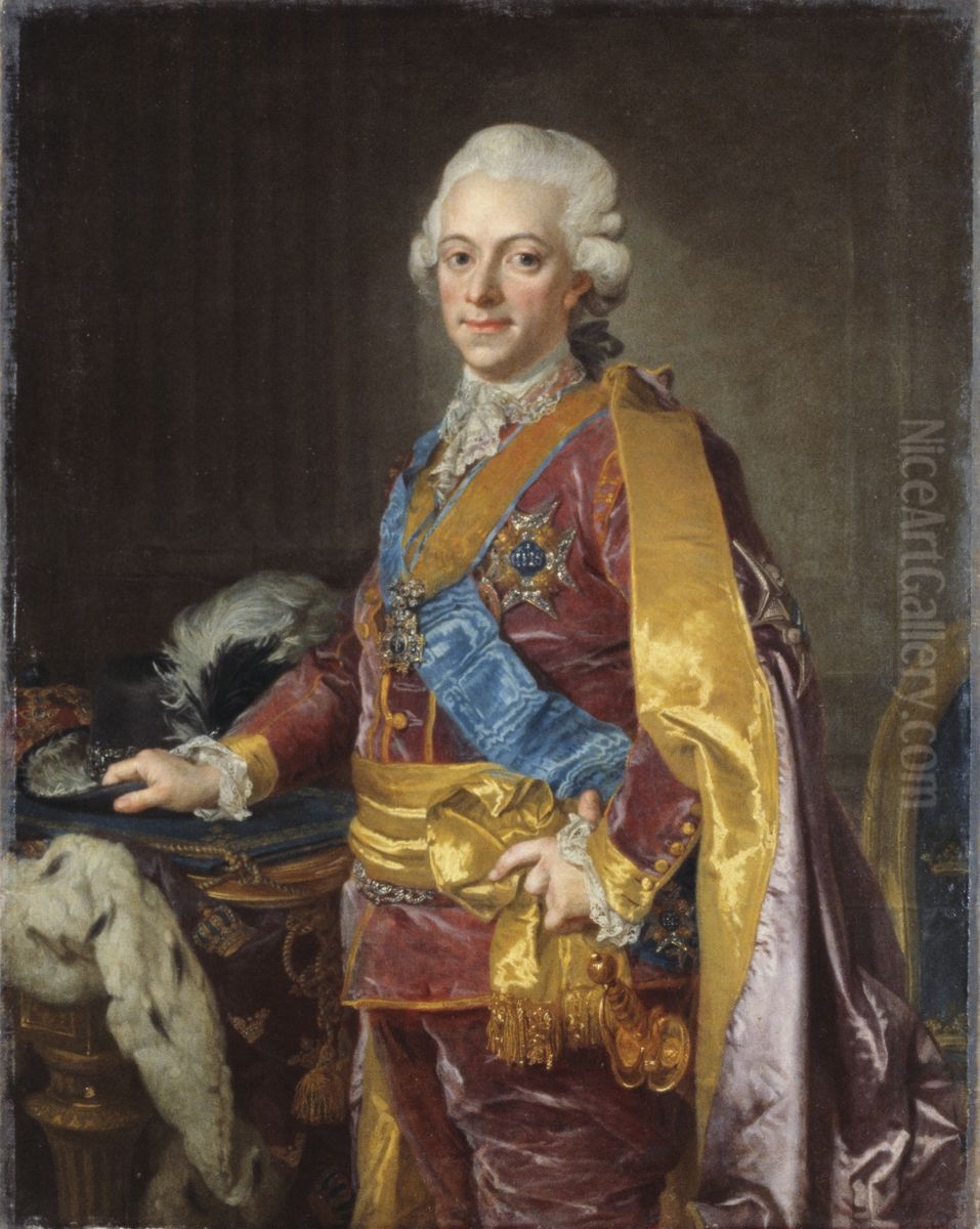 Gustav III, King of Sweden 1772-1792 Oil Painting by Lorens Pasch the Younger