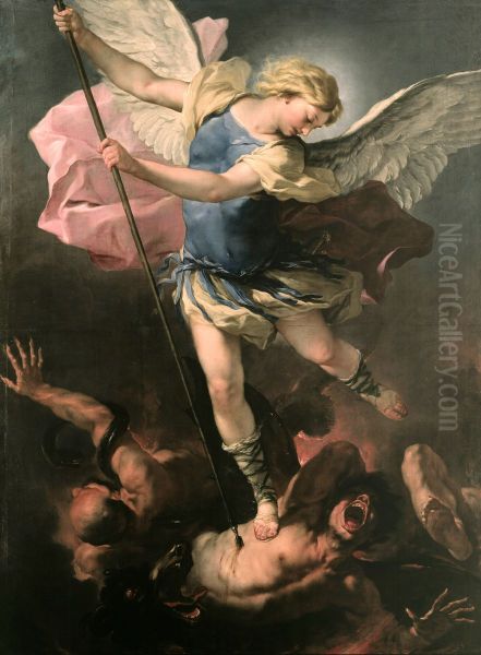 St. Michael Oil Painting by Luca Giordano