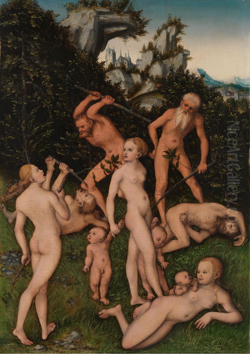 Primitives Volk Oil Painting by Lucas Cranach the Elder