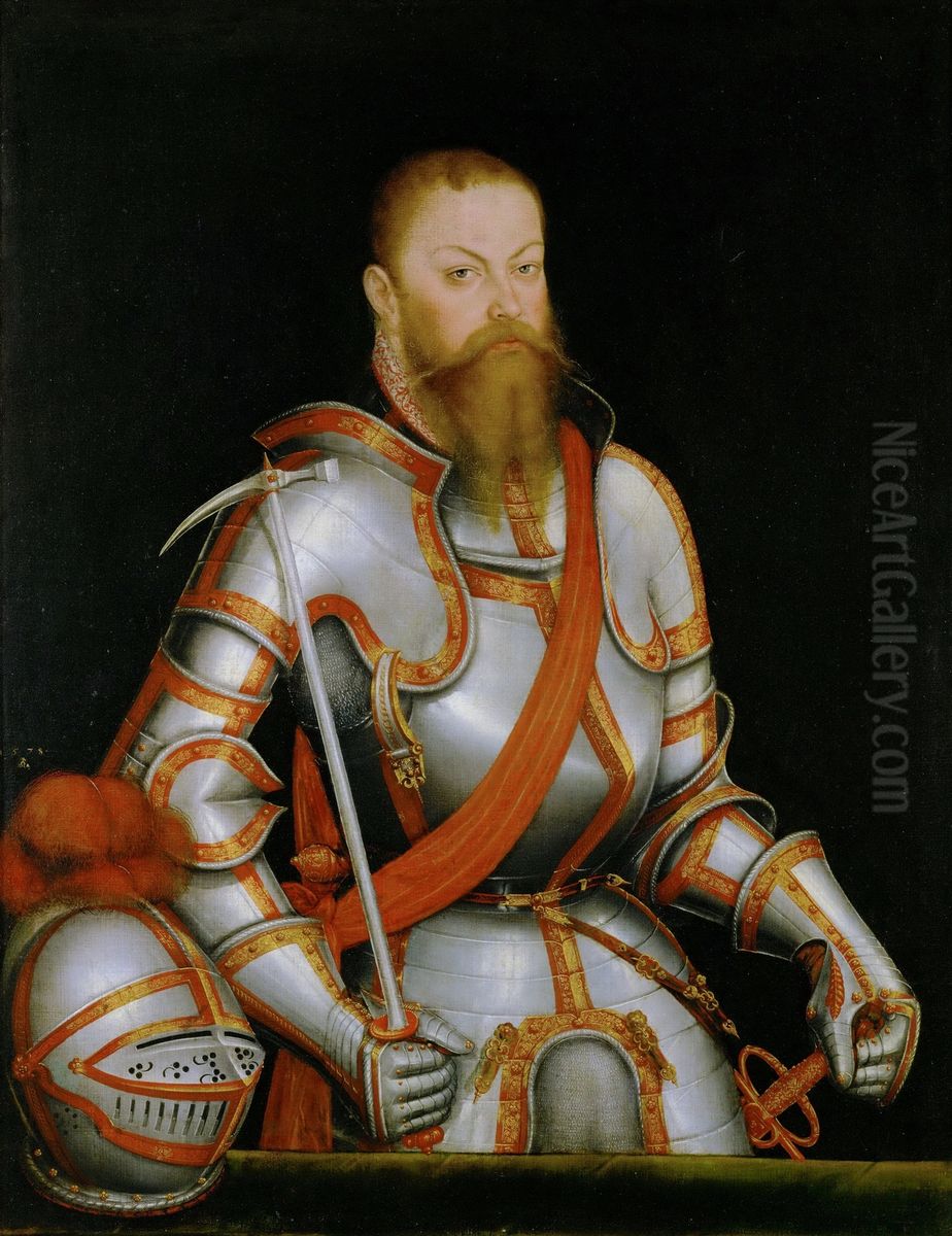 Moritz, Elector of Saxony Oil Painting by Lucas The Younger Cranach