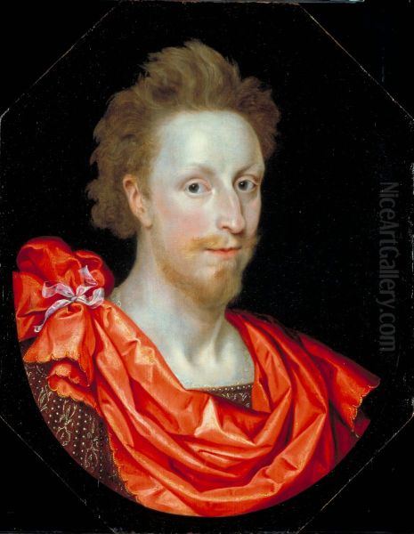 Portrait of a Man in Classical Dress, possibly Philip Herbert, 4th Earl of Pembroke Oil Painting by Marcus Gheeraerts the Younger