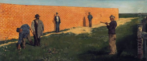 Spazierganger (Der Uberfall) Oil Painting by Max Klinger
