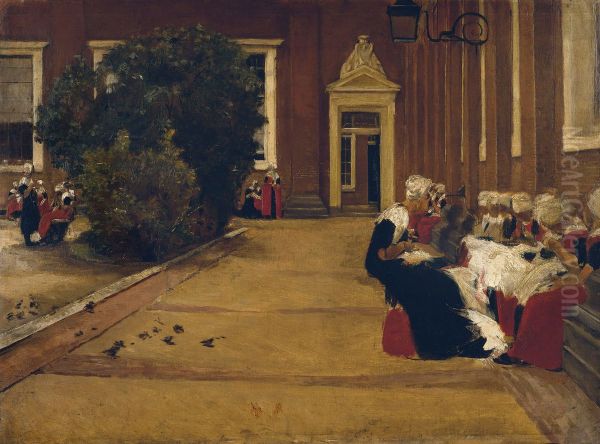 Orphan Girls in Amsterdam Oil Painting by Max Liebermann