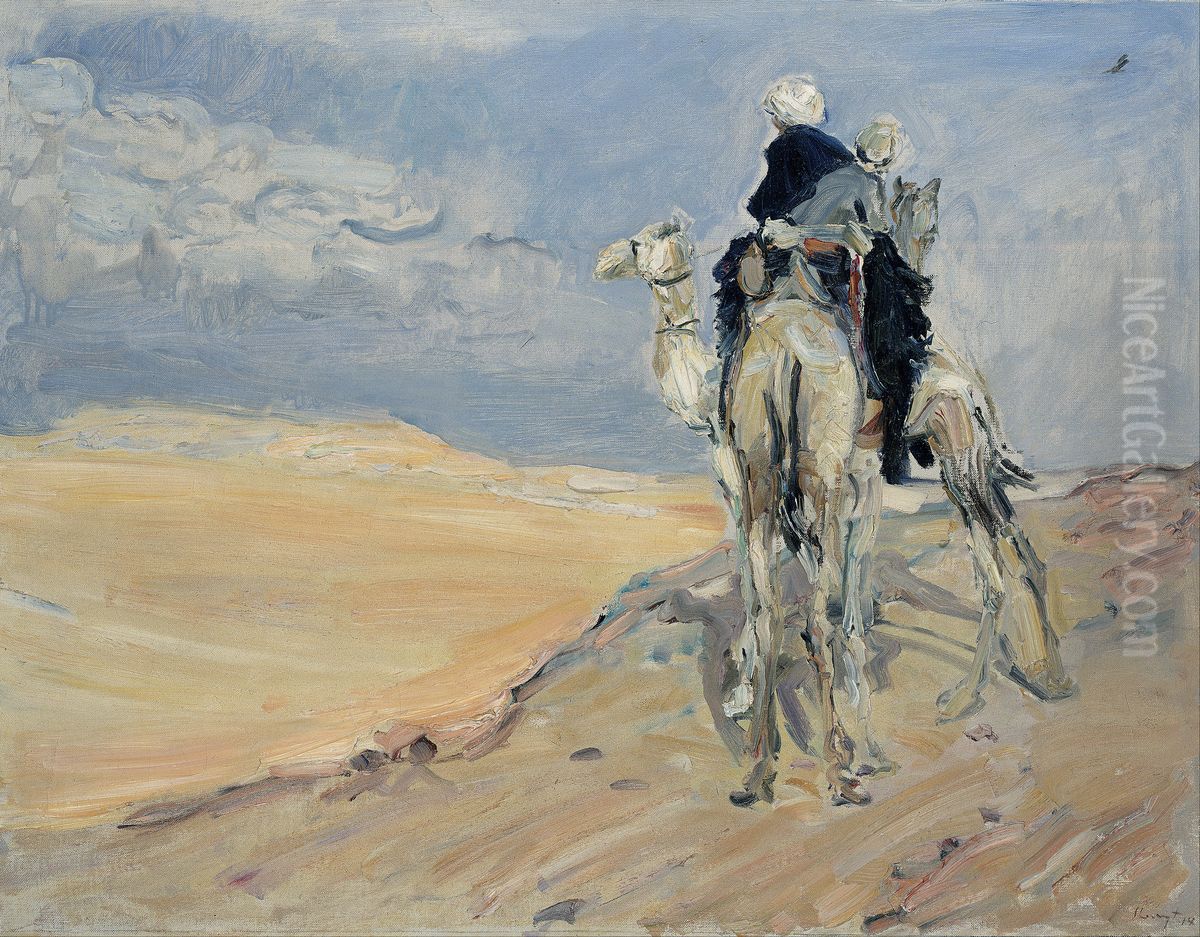 Sandstorm in the Libyan Desert Oil Painting by Max Slevogt