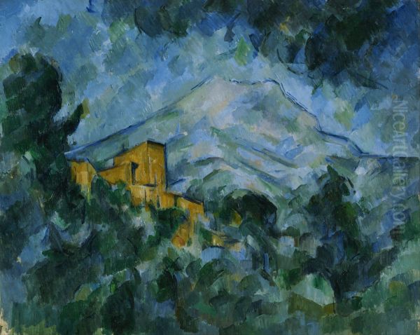 La Montagne Sainte-Victoire et Chateau Noir Oil Painting by Paul Cezanne
