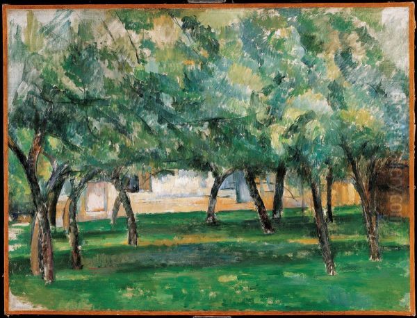 Farm in Normandy, c. 1885-86 Oil Painting by Paul Cezanne