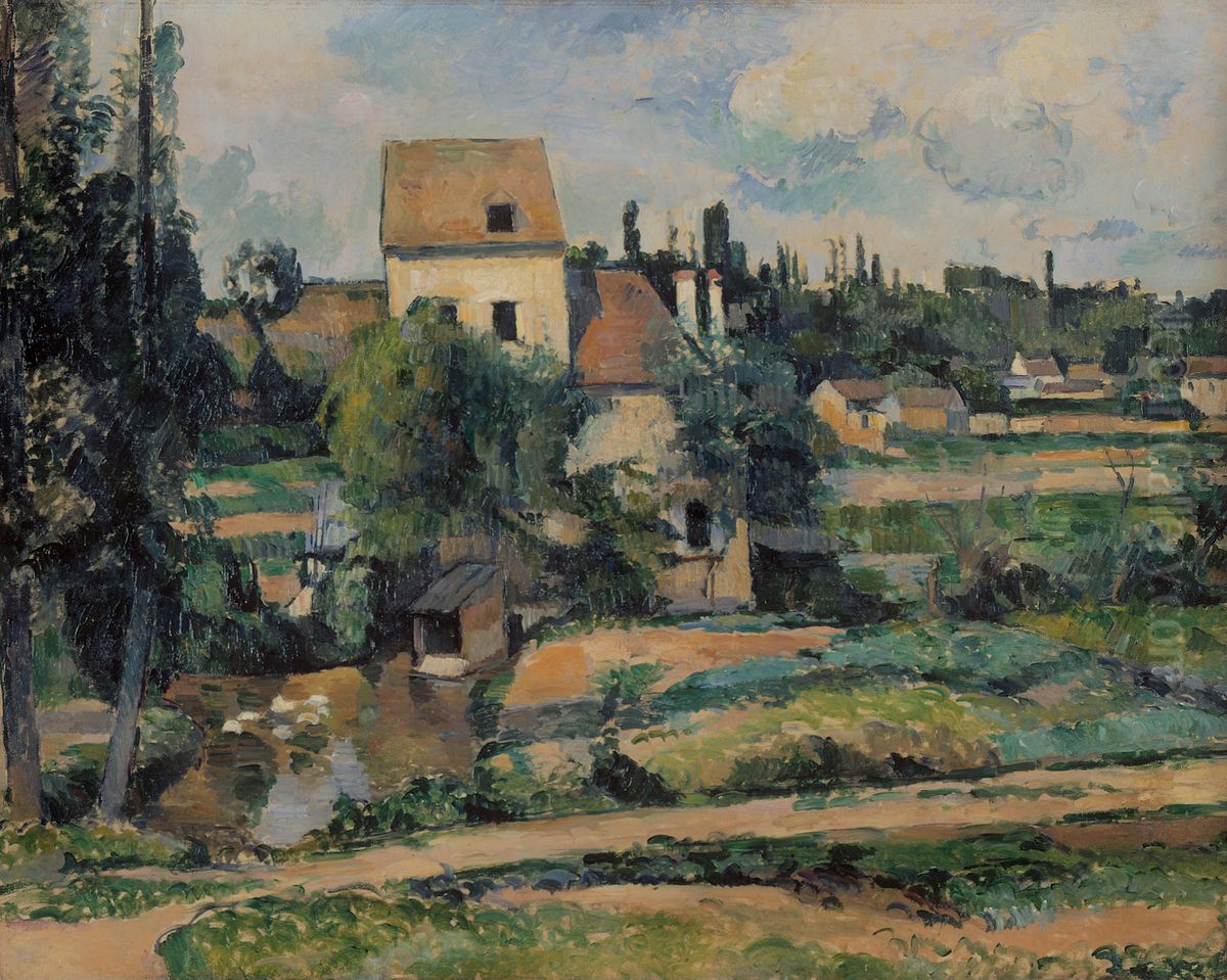 O Moinho na Couleuvre em Pontoise Oil Painting by Paul Cezanne