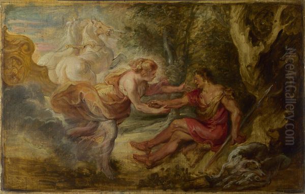 Aurora abducting Cephalus Oil Painting by (studio of) Rubens, Peter Paul