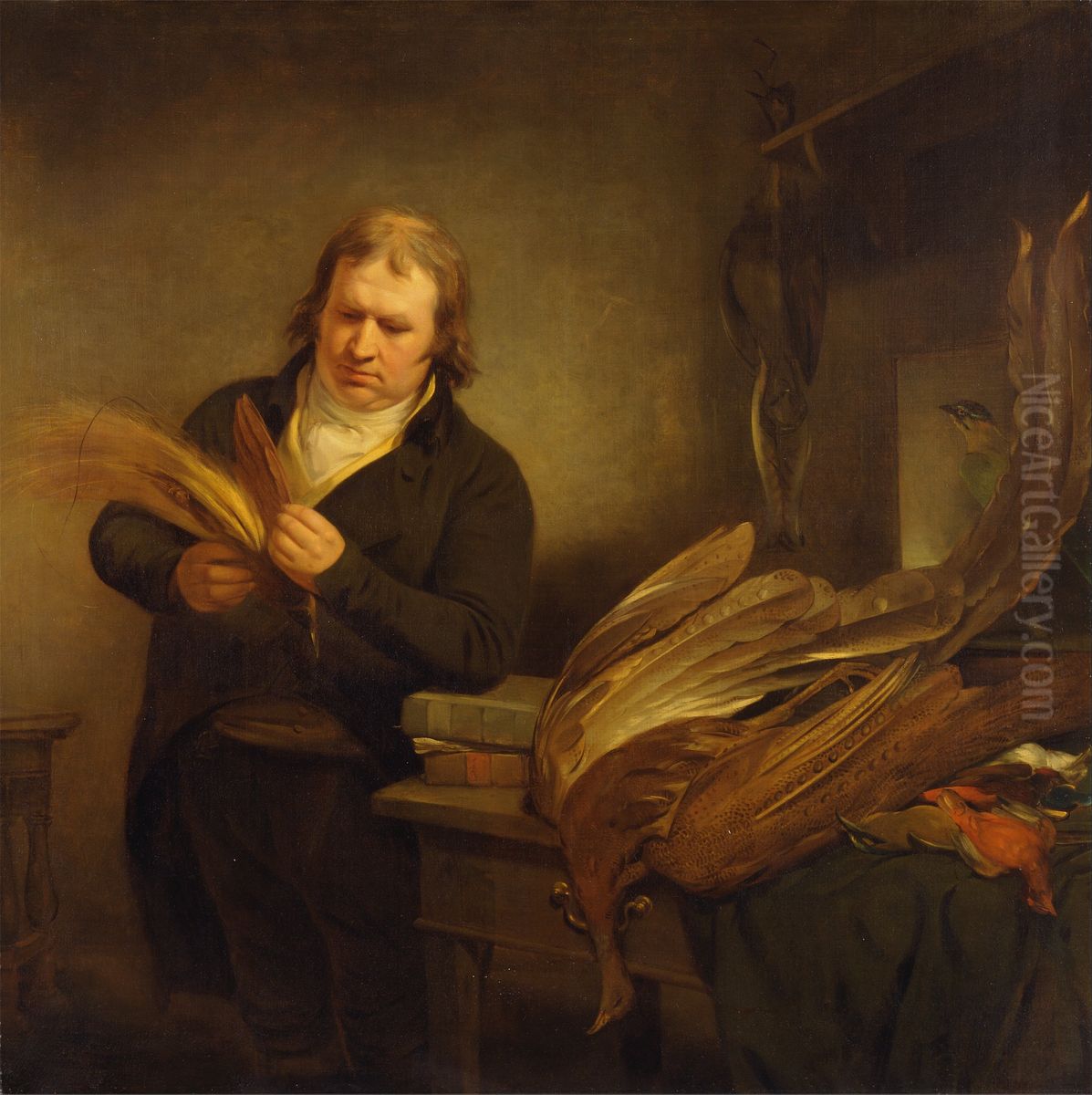 An Ornithologist, Probably John Latham? Oil Painting by Ramsay Richard Reinagle