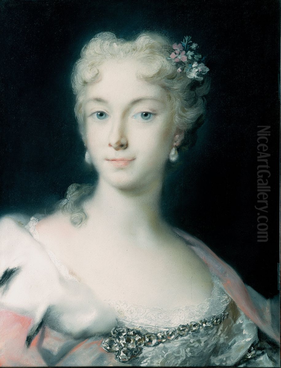 Maria Teresa, arxiduquessa d'Habsburg Oil Painting by Rosalba Carriera