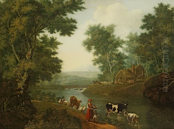 <<Pejzaz v okrestnostah Peterburga>> Oil Painting by Semyon Shchedrin