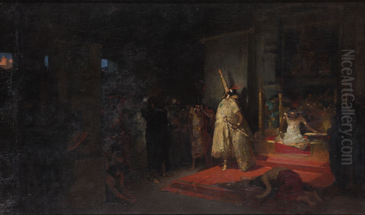 The ransom of Atahualpa Oil Painting by Carlos Baca-Flor